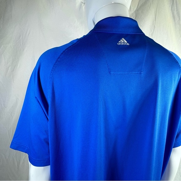 Adidas Men’s Royal Blue Performance Wear Clima Cool Golf Polo Shirt - Picture 4 of 6